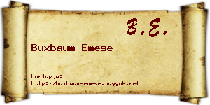 Buxbaum Emese névjegykártya